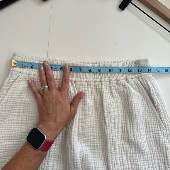 Madewell Lightspun Pull On Balloon Pants in Lighthouse Color Off White Size MED - Picture 10 of 13